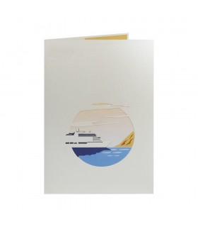 Kreuzfahrschiff  Pop Up Karte Vorderseite