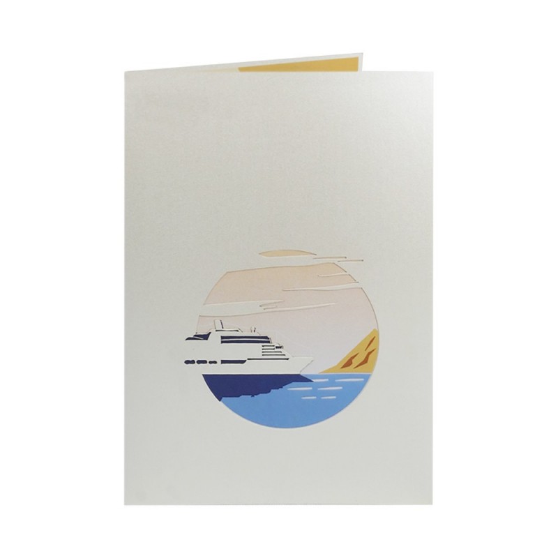 Kreuzfahrschiff  Pop Up Karte Vorderseite