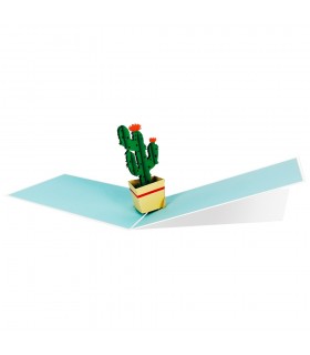 foldable cactus flower pop up card
