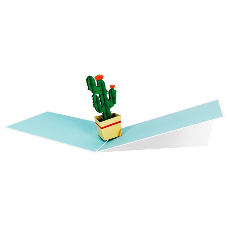 foldable cactus flower pop up card
