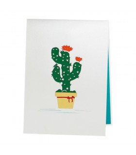Cactus flower pop up card cover