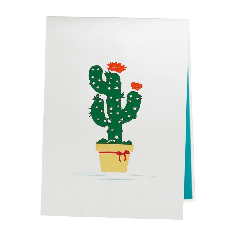 Cactus flower pop up card cover