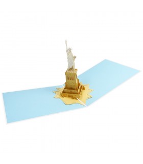 foldable statue of liberty pop up card