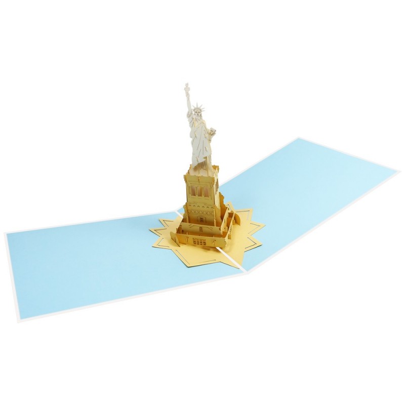 foldable statue of liberty pop up card