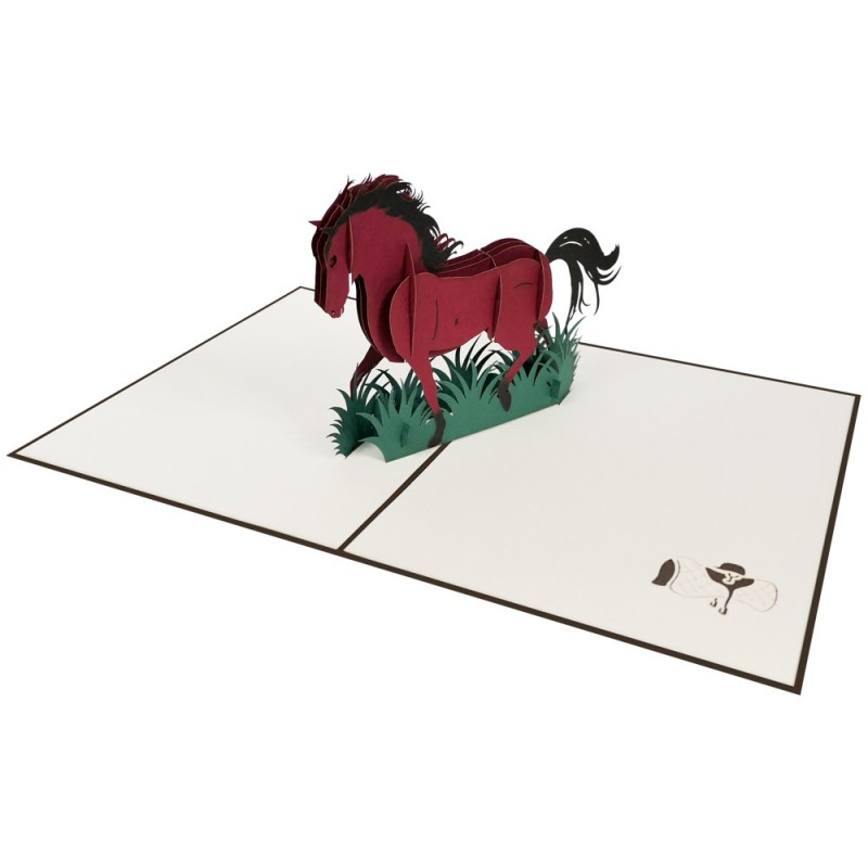 Pferd Pop Up Karte Überblick 1