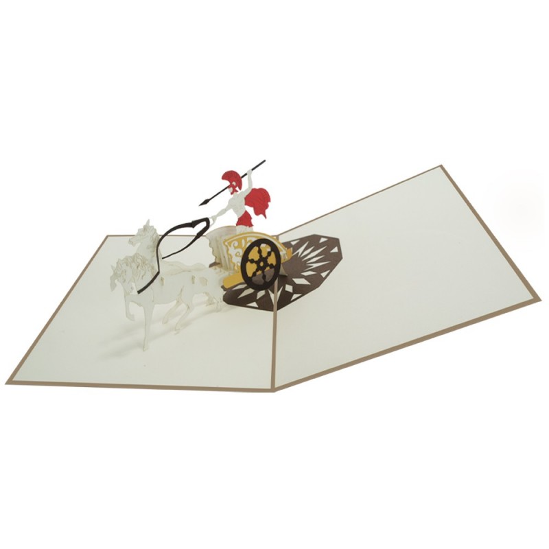 foldbale roman soldier pop up card