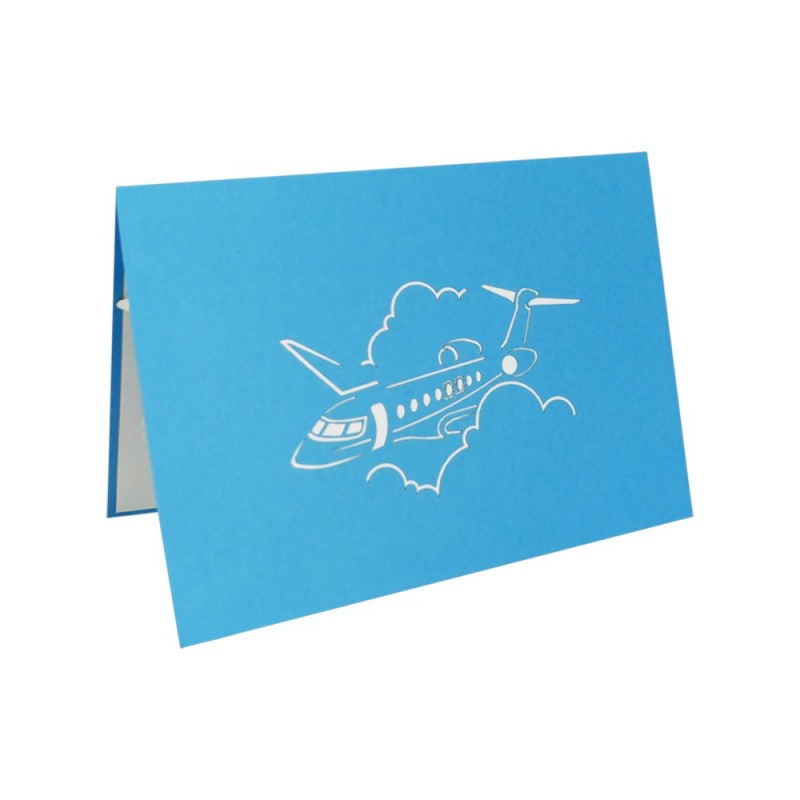 Privatjet Pop Up Karte Vorderseite