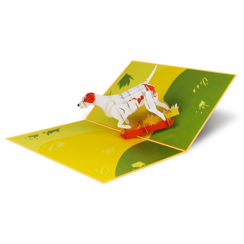 foldable dog pop up card