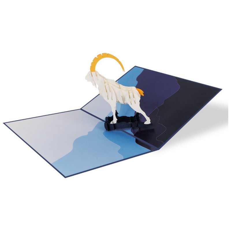 foldable goat pop up card