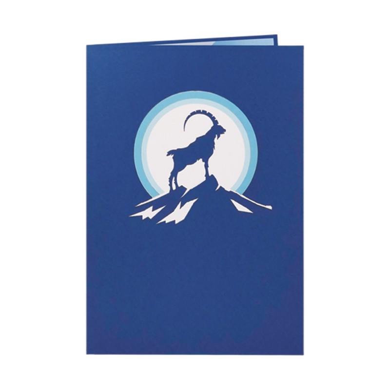 Goat pop up card cover