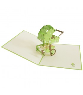 foldable modern stroller pop up card