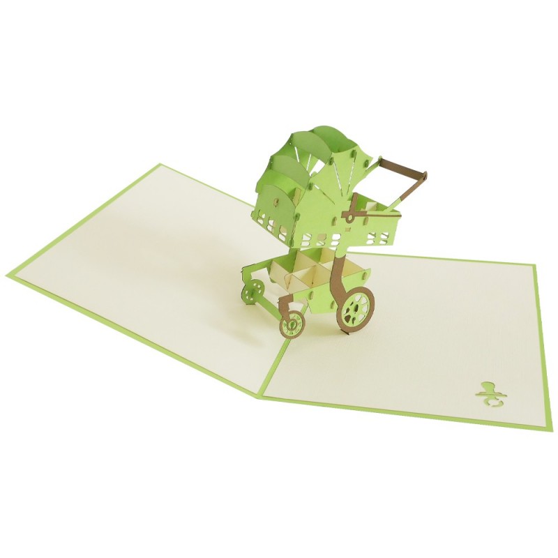 foldable modern stroller pop up card