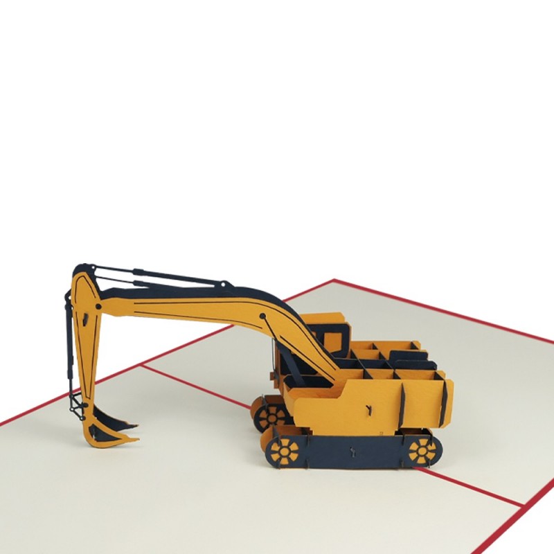 Bagger Pop Up Karte Detail