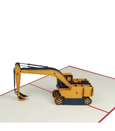 Bagger Pop Up Karte Detail