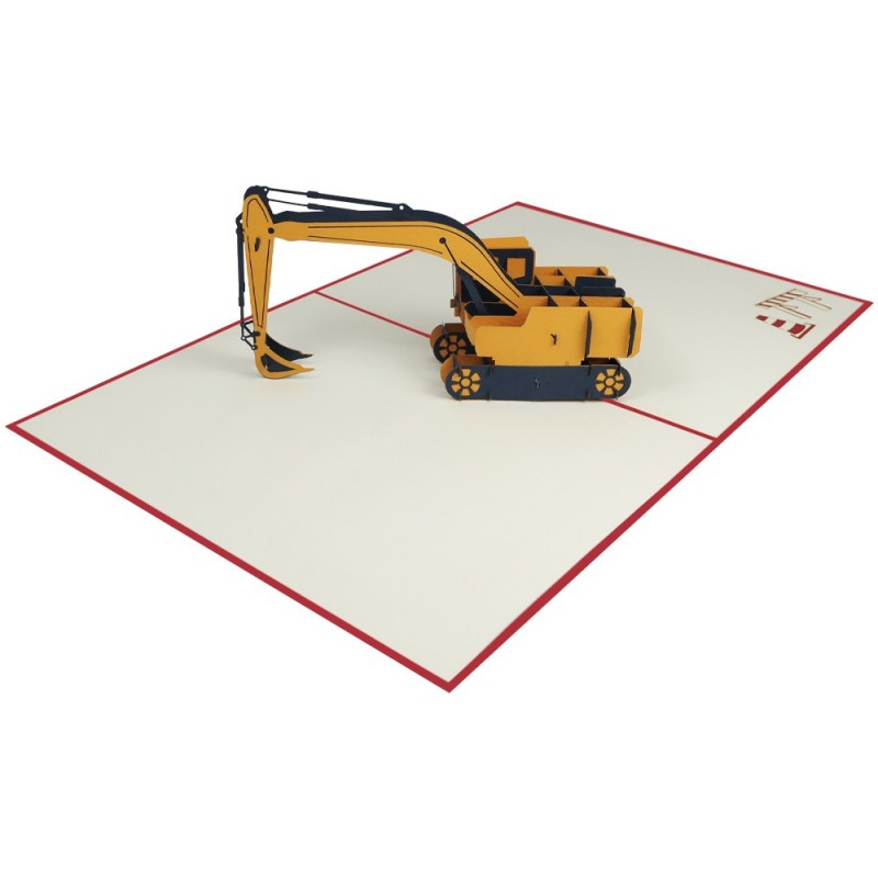 Bagger Pop Up Karte Überblick