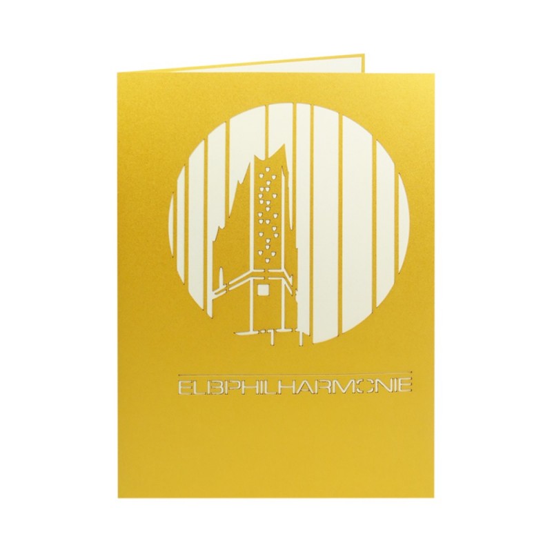 Elbphilharmonie Pop Up Karte Vorderseite