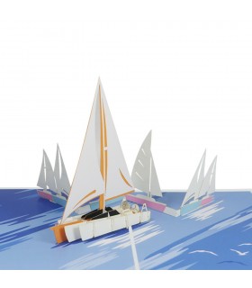 Yacht Pop Up Karte Detail