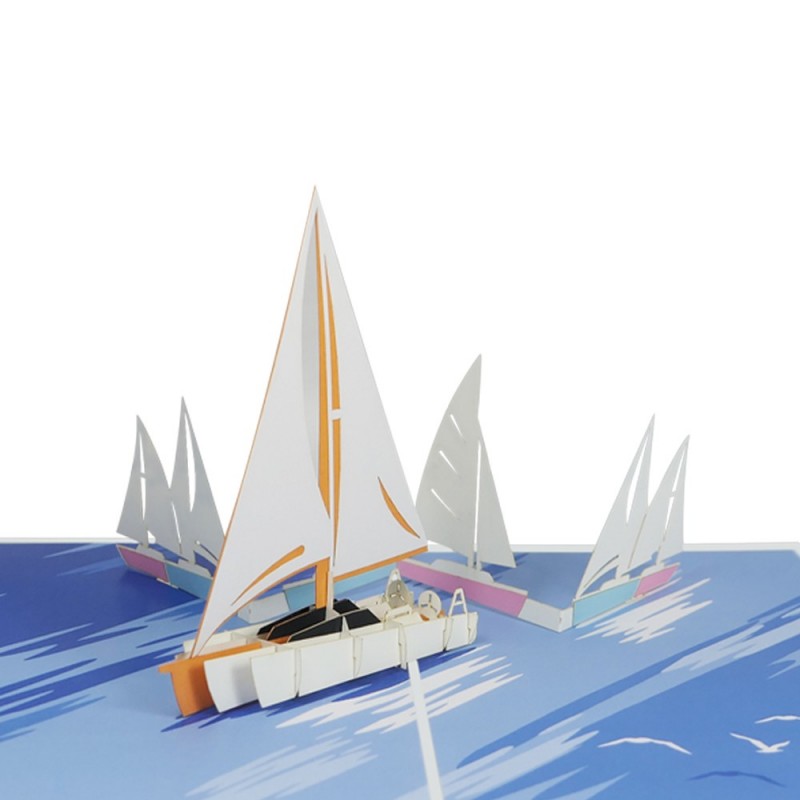 Yacht Pop Up Karte Detail