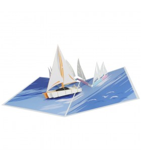 aufklappbare Yacht Pop Up Karte