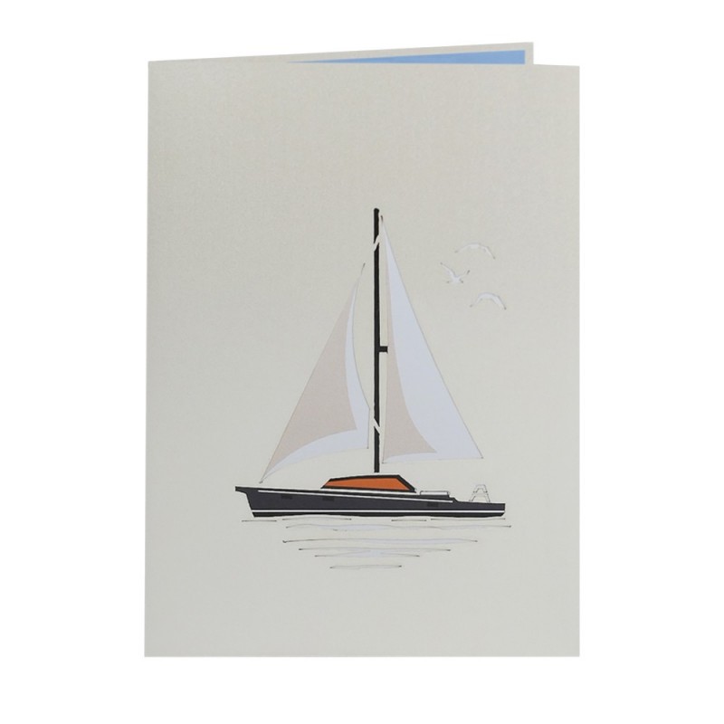 Yacht Pop Up Karte Vorderseite