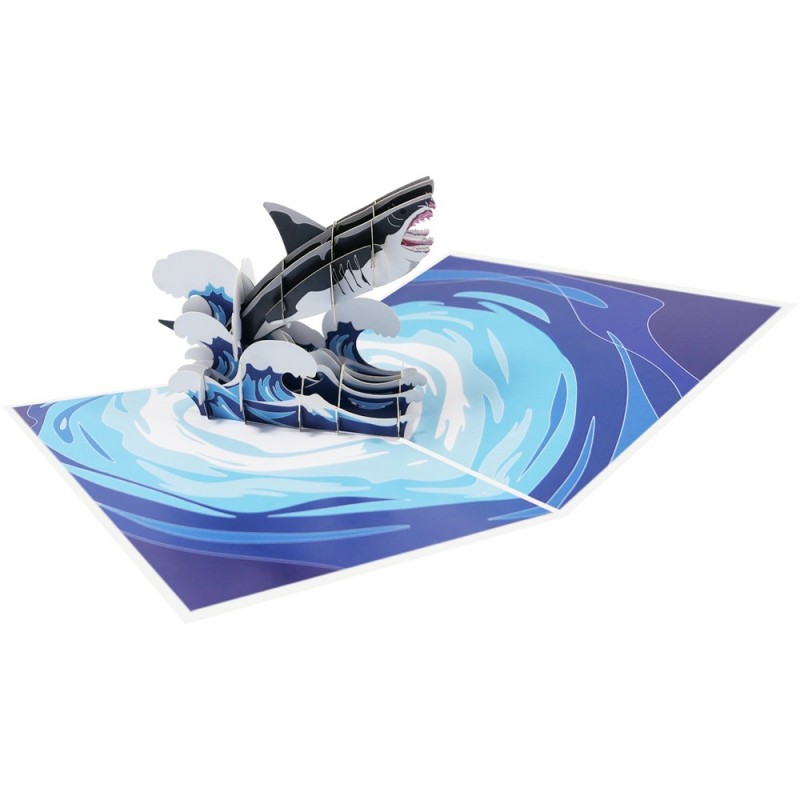 foldable Shark pop up card