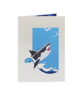 Shark pop up card cover
