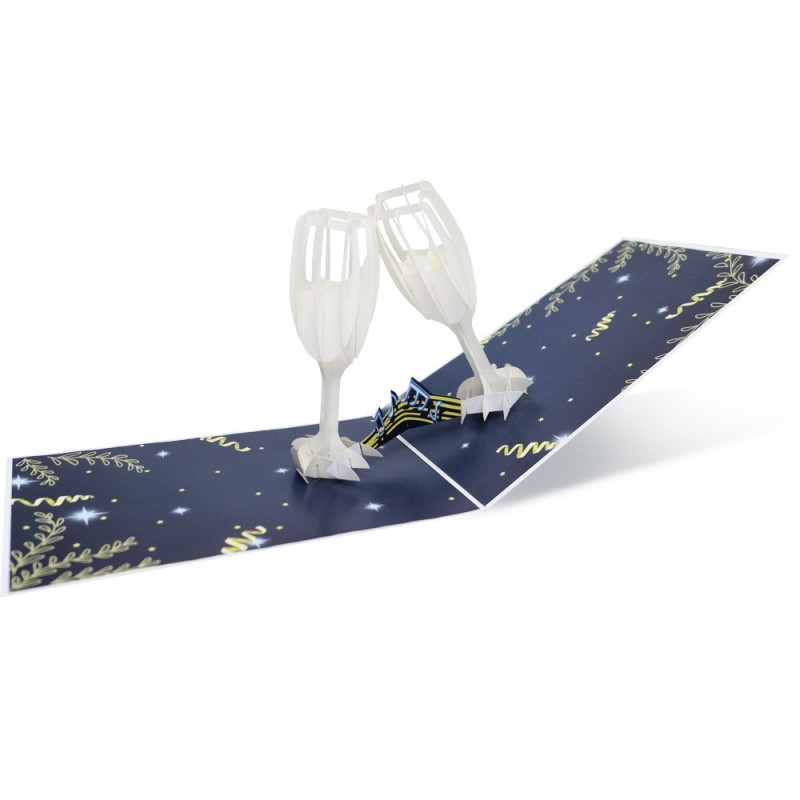foldable wine glasses pop up card
