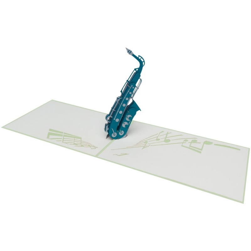 Saxophon Pop Up Karte