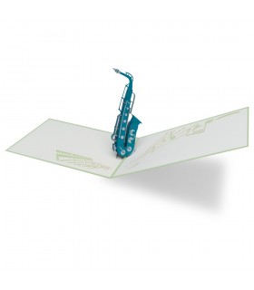 Saxophon Pop Up Karte