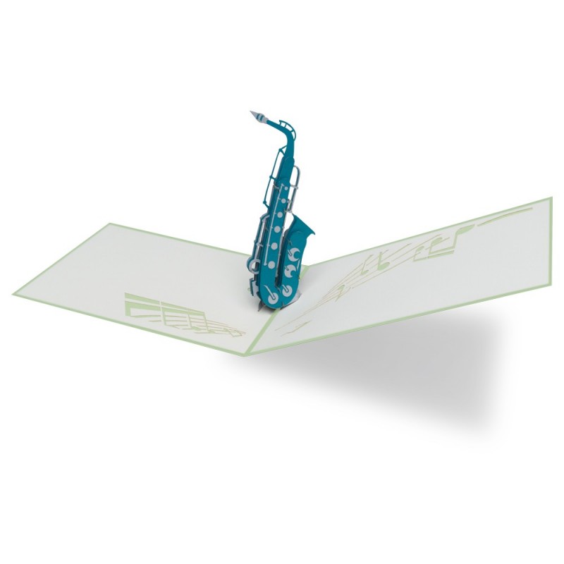 Saxophon Pop Up Karte