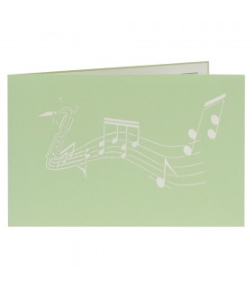 Saxophon Pop Up Karte