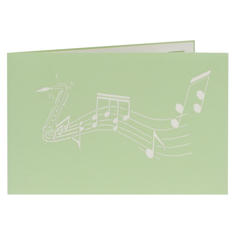 Saxophon Pop Up Karte