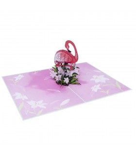 Flamingo pop up card overview 1