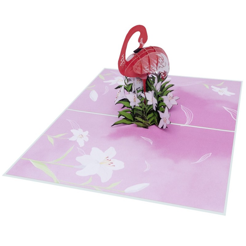 Flamingo pop up card overview 2