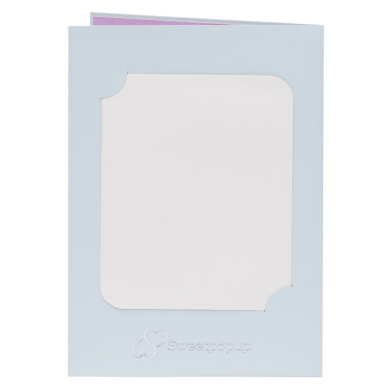 Flamingo pop up card backside