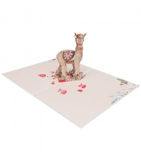 Llama Pop Up Card overview 2