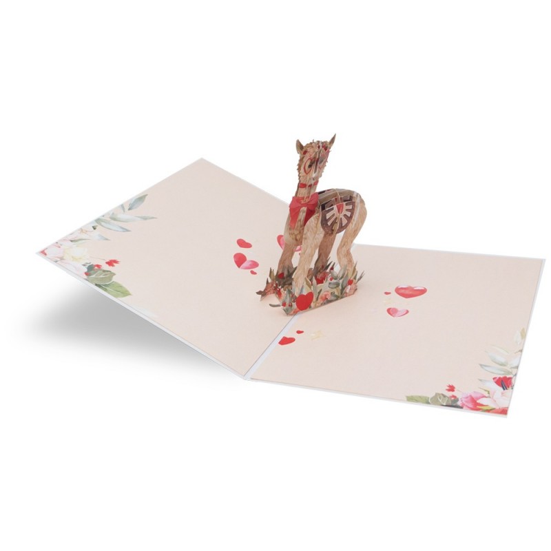 foldable Llama Pop Up Card
