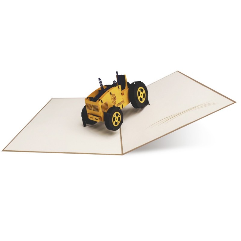 geklappte Traktor Pop Up Karte