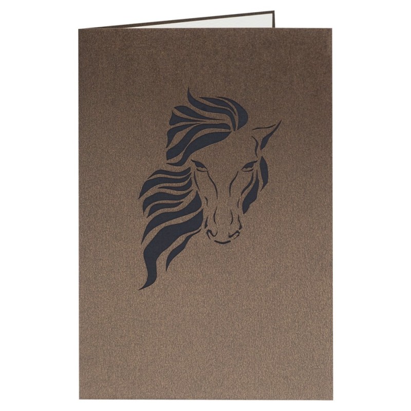 Pferd Pop Up Karte Vorderseite