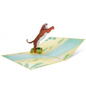foldable Tiger pop up card