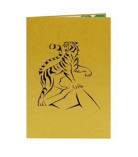 Tiger pop up card cover