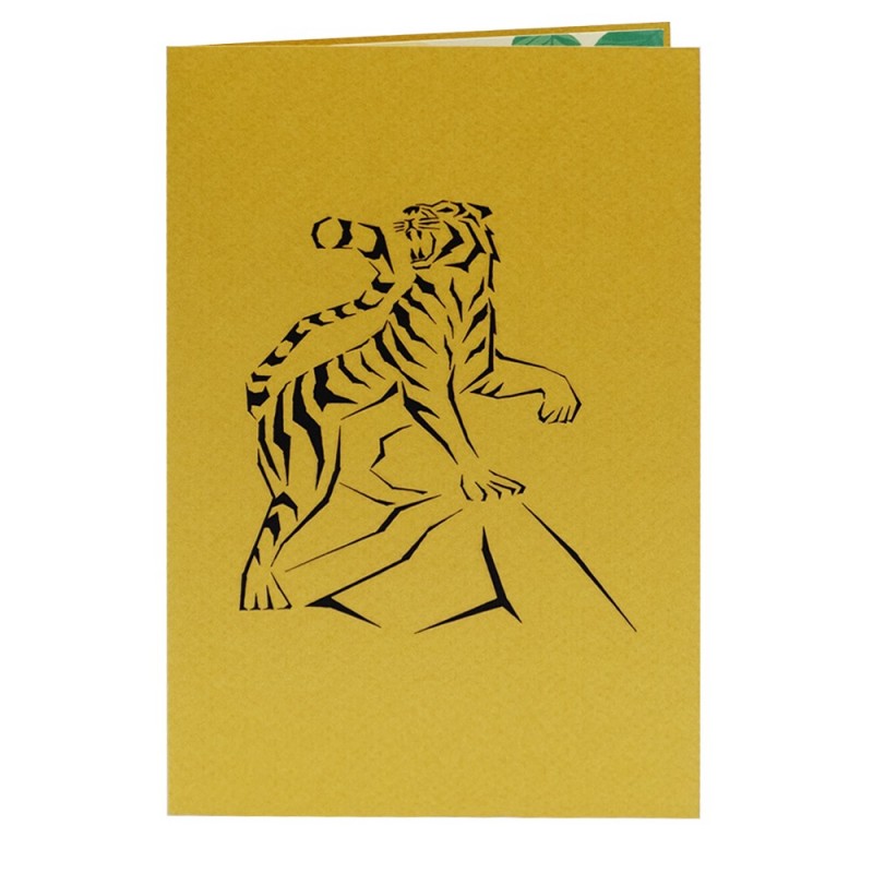 Tiger pop up card cover