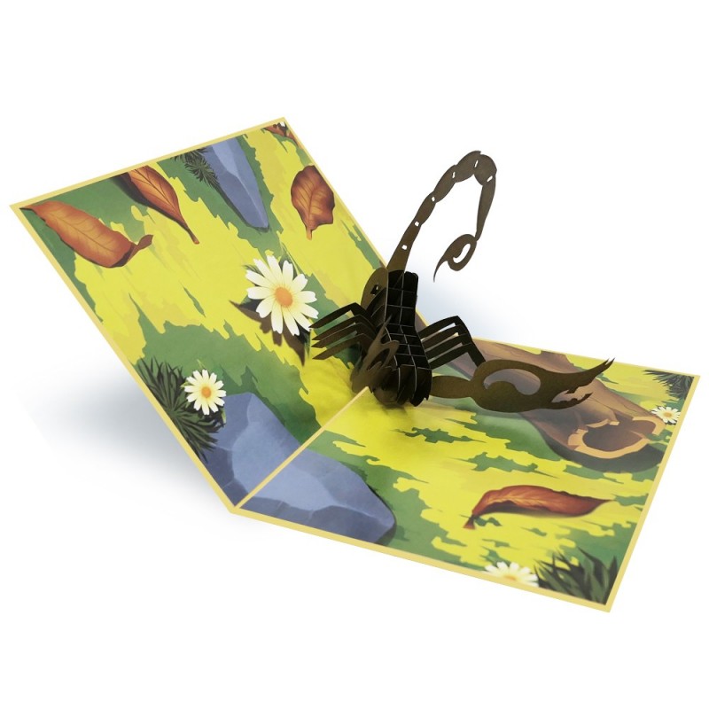 foldable Scorpion pop up card