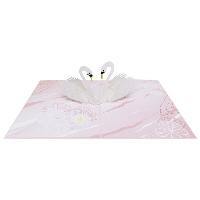 Flamingo pop up card overview