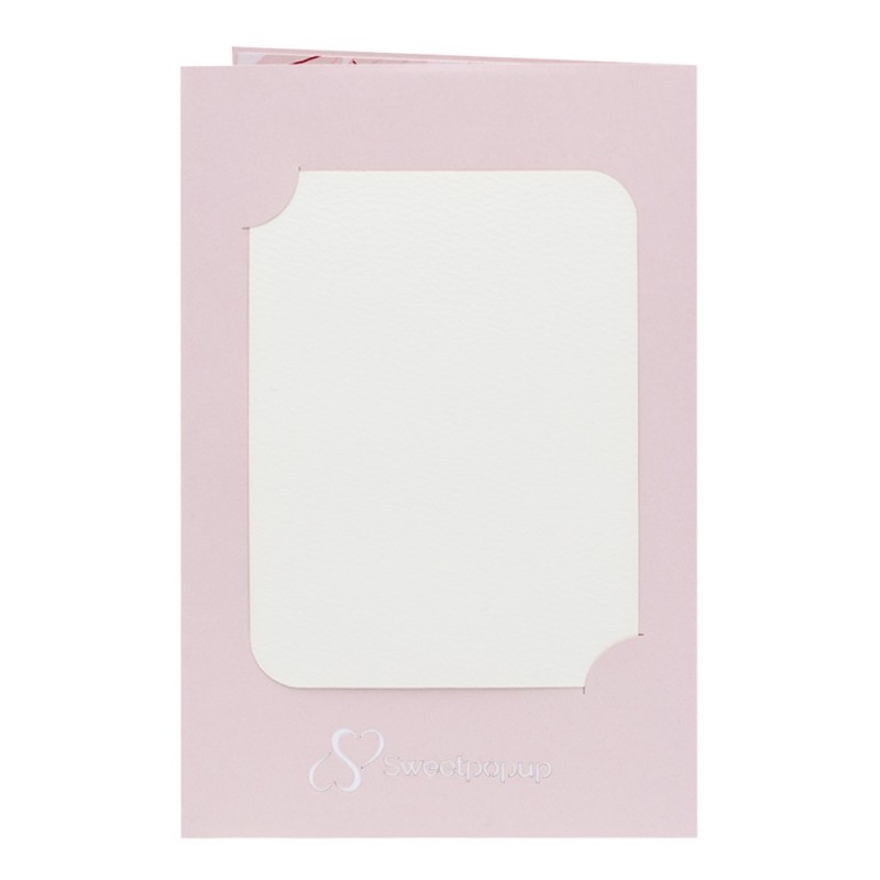 Flamingo pop up card backside