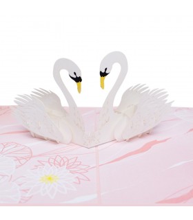 Flamingo pop up card detail