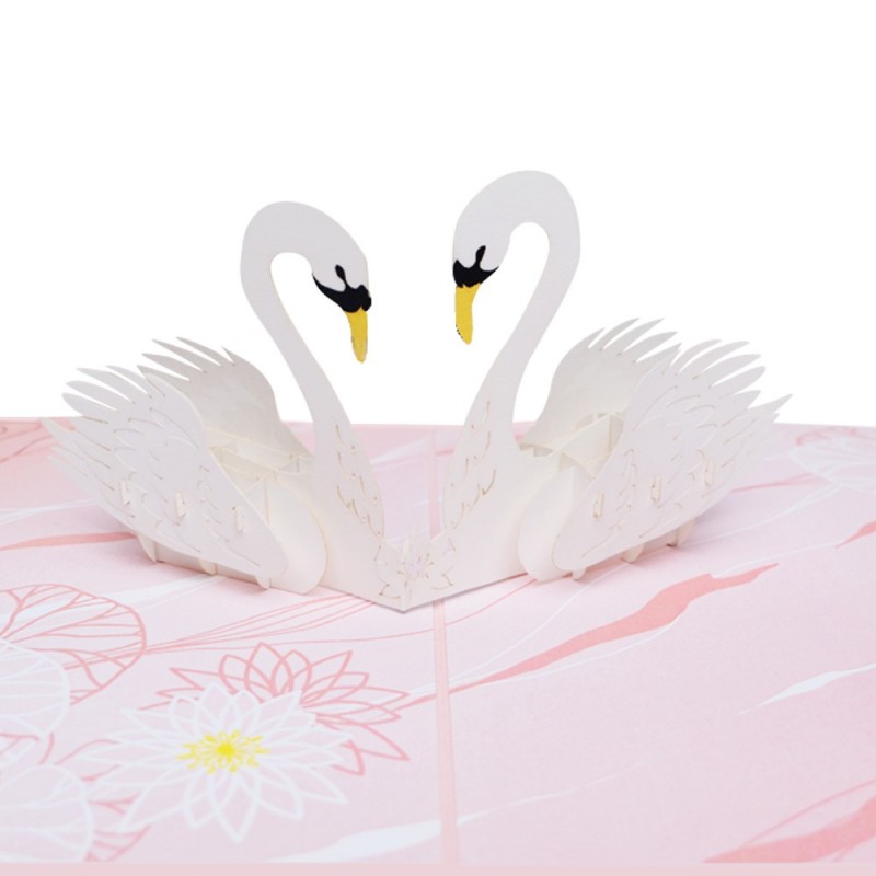 Flamingo pop up card detail