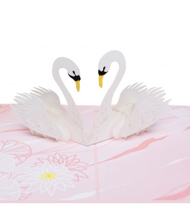 Flamingo pop up card detail