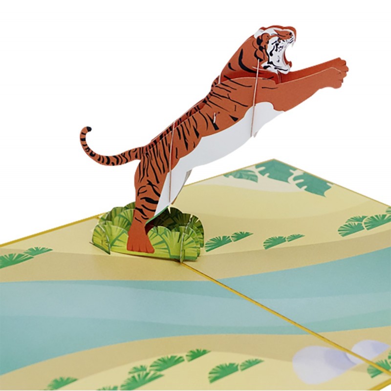 Tiger pop up card detail
