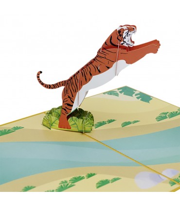 Tiger pop up card detail